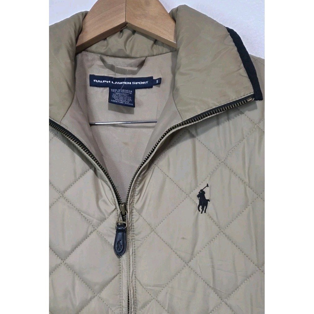 Vintage Ralph Lauren Sport Equestrian Jacket Womens Quilted Horse Zip Hiking S - Picture 2 of 6